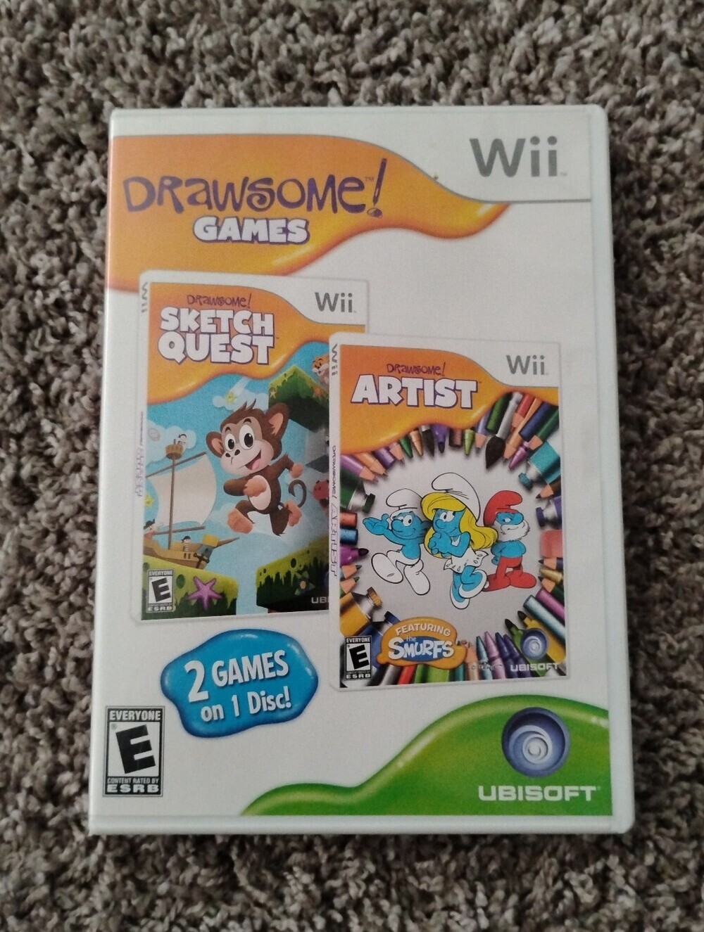Drawsome! Games (Nintendo Wii) - Complete in Case (CIB) w/ Manual - 2 Games in 1